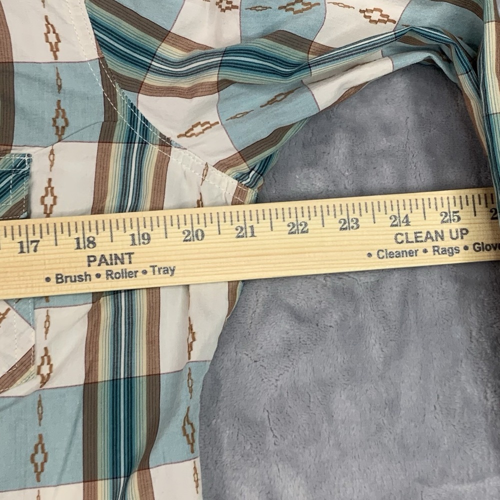 Wrangler Retro Women's L Plaid Print Long Sleeve Snap Western Shirt - Picture 6 of 9